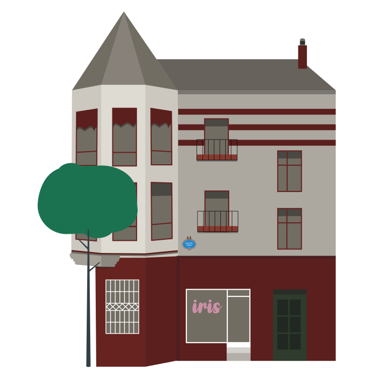 Ilustración de la casa Estalgorri en el barrio de Irala